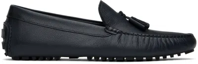Hugo Boss Navy Driver Loafers In 401-dark Blue