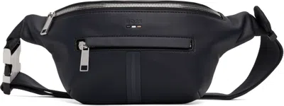 Hugo Boss Navy Embossed-logo Belt Bag In 404-dark Blue
