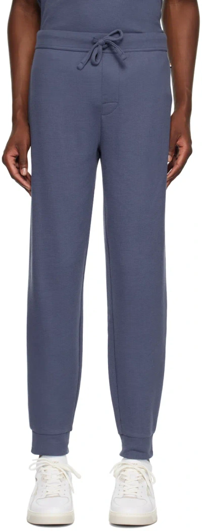 Hugo Boss Navy Embroidered Logo Sweatpants In Navy 412