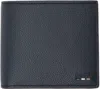 Hugo Boss Navy Grained Faux-leather Wallet In 426-medium Blue