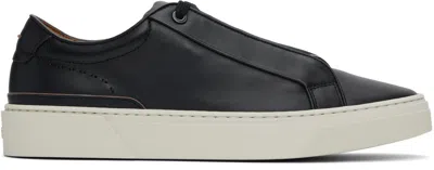 HUGO BOSS NAVY LOW-TOP SNEAKERS