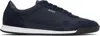 Hugo Boss Navy Mixed-material Lace-up Sneakers In 410-navy