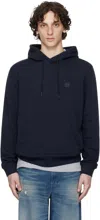 Hugo Boss Cotton-terry Hoodie With Logo Patch In Black