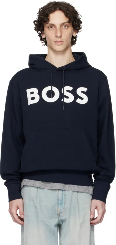 Hugo Boss Boss Man Sweatshirt Midnight Blue Size S Cotton
