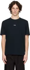 Hugo Boss Relaxed-fit T-shirt In Cotton With Logo Print In Blue