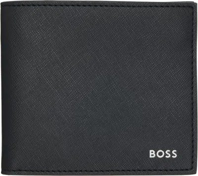 Hugo Boss Navy Silver-foil Logo Wallet