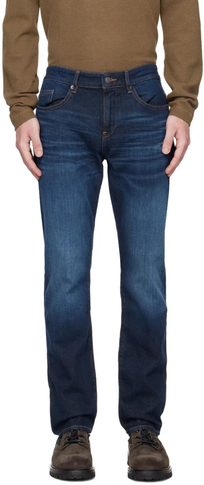 Hugo Boss Navy Slim-fit Jeans In Navy 413