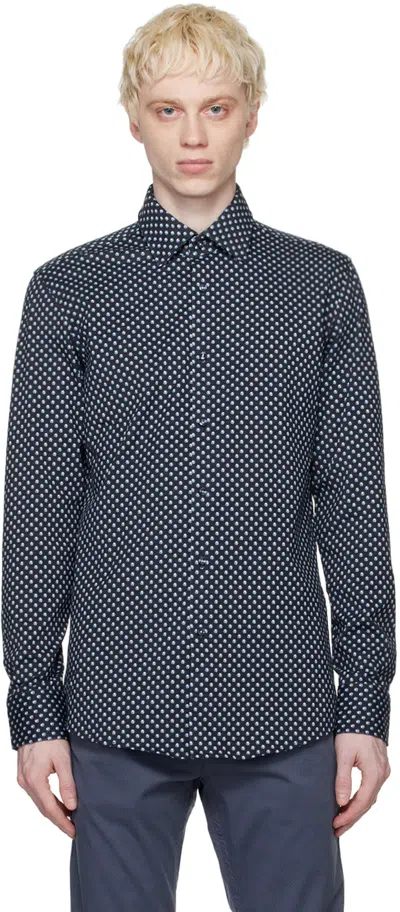 Hugo Boss Navy Slim-fit Shirt In Dark Blue 406