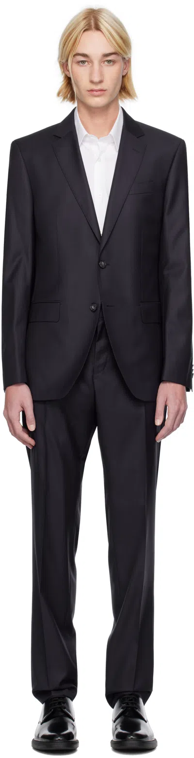 Hugo Boss Navy Slim-fit Suit In 404-dark Blue