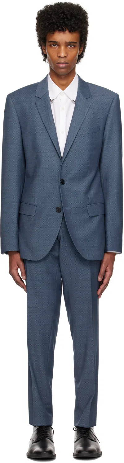 Hugo Boss Navy Slim-fit Suit In 479-open Blue