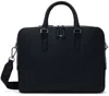 Hugo Boss Navy Structured Leather Briefcase In 404-dark Blue