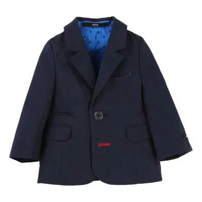 Hugo Boss Kids' Navy Suit Jacket In Blue