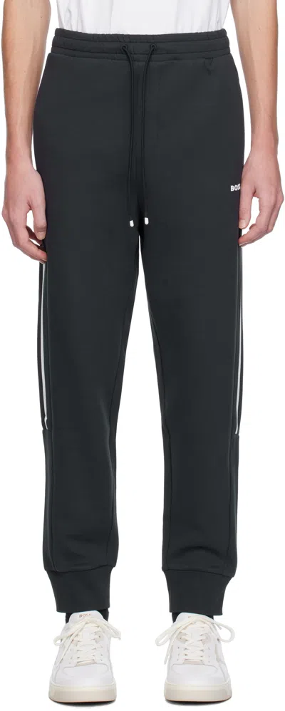 Hugo Boss Navy Three-pocket Sweatpants In 402-dark Blue