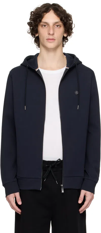 Hugo Boss Navy Zip Hoodie