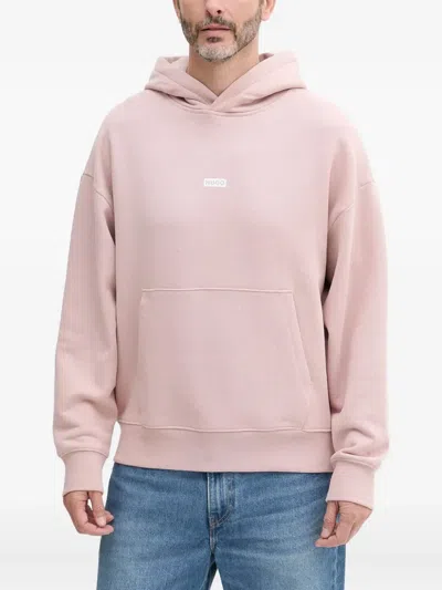 Hugo Boss Nazardo Logo-print Hoodie In Pink