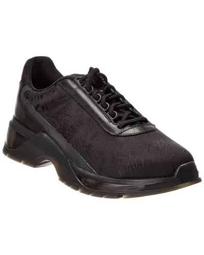 Hugo Boss Netroit Canvas & Leather Sneaker In Black