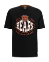 Hugo Boss Boss X Nfl Stretch-cotton T-shirt With Collaborative Branding In Charcoal