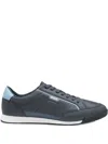 Hugo Boss Nitan_lowp_txthem "navy" Sneakers In Gray