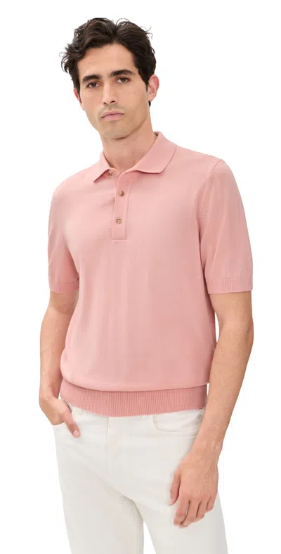Hugo Boss Nolano Knit Polo Rose Tan Pink In Neutral