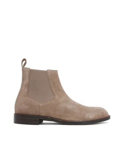Hugo Boss Suede Leather Chelsea Boots In Brown
