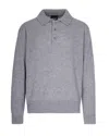 Hugo Boss Hadone Relaxed Fit Wool Polo Sweater In Gray