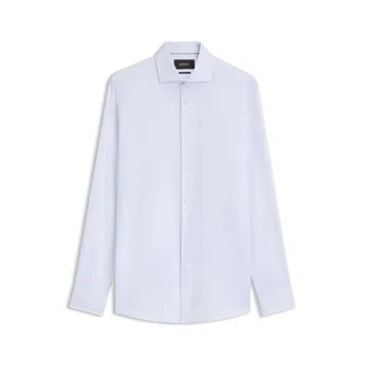 Hugo Boss Slim-fit Shirt In Structured Performance-stretch Jersey In Multi