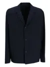 Hugo Boss Notched-collar Button-up Jacket In Blue