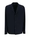 Hugo Boss Notched-collar Button-up Jacket In Blue