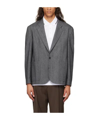 Hugo Boss Notched Lapel Blazer In Black
