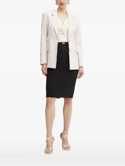 Hugo Boss Notched-lapel Single-breasted Blazer In Neutral