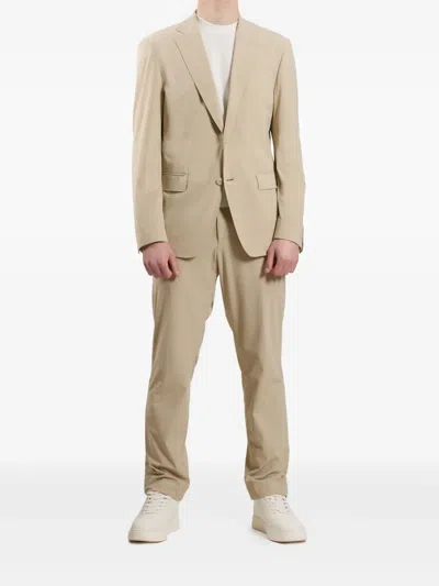 Hugo Boss Notched-lapel Single-breasted Suit In Neutrals