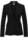Hugo Boss Black Notched Blazer In Black