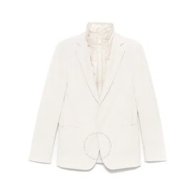 Hugo Boss Notched Lapels Corduroy Blazer In White