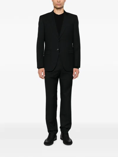 Hugo Boss Notch-lapel Two-piece Suit In Black