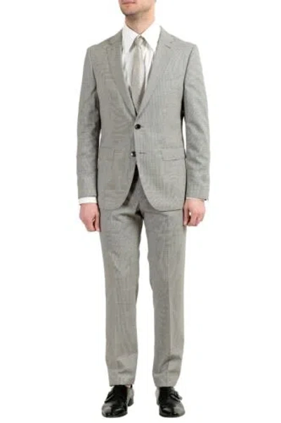 Pre-owned Hugo Boss "novan5/ben2" Men's 100% Wool Slim Two Button Suit Us 38r It 48r In Multicolor