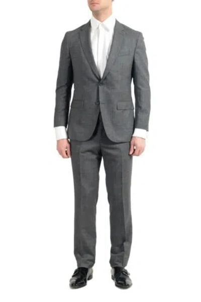 Pre-owned Hugo Boss "novan6/ben2" Men's 100% Wool Slim Gray Two Button Suit