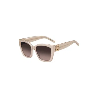 Hugo Boss Nude-acetate Sunglasses With Double B Monogram In Multi
