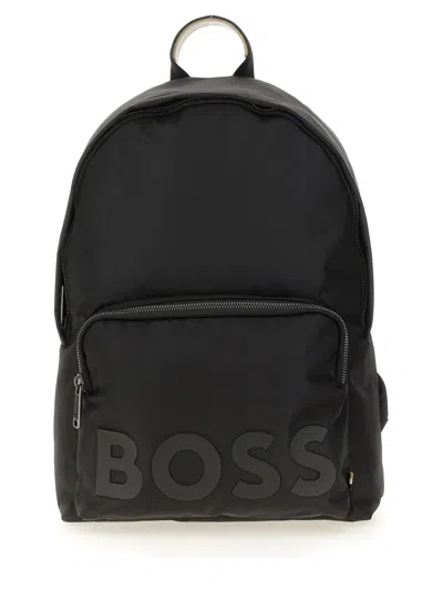 Hugo Boss Nylon Backpack In Black