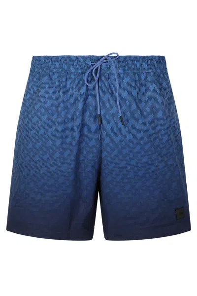 Hugo Boss Nylon Beach Shorts In Blue