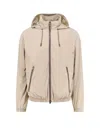 Hugo Boss Nylon Jacket With Hood And Pockets In Multi
