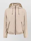 Hugo Boss Nylon Jacket With Hood And Pockets In Pink