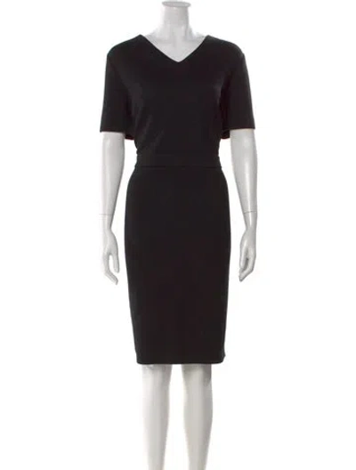 Pre-owned Hugo Boss Nylon Knee-length Dress In Black