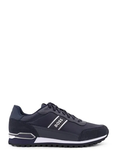 Hugo Boss Nylon Low-top Sneakers In Blue