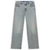 Hugo Boss Ocean-blue Loose-fit Jeans In Rigid Denim In Blue
