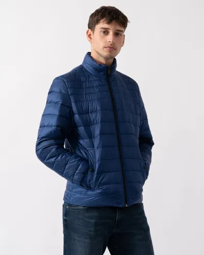 Hugo Boss Oden 1 Mens Lightweight Padded Jacket With Water-repellent Finish In Blue
