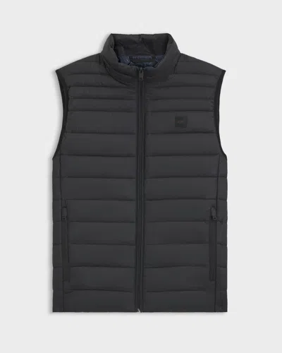 Hugo Boss Quilted Recycled Polyamide Vest In Black