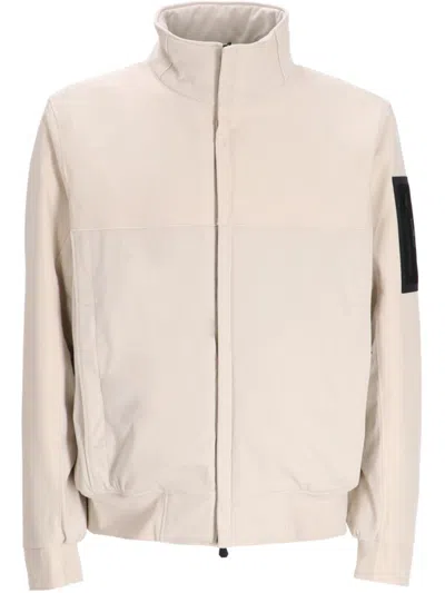 HUGO BOSS MEN OFF WHITE ZIP-UP JACKET, M LUXURY JACKETS FOR MEN DARVEYS