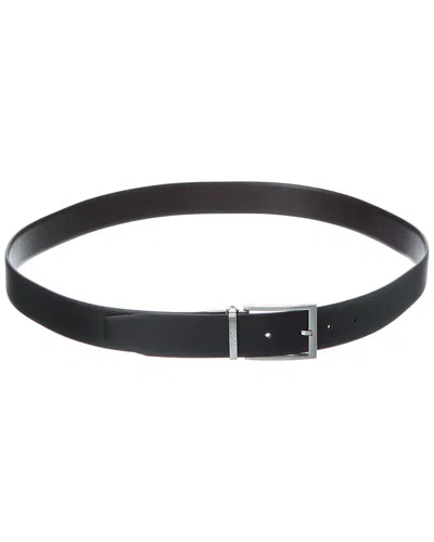 Hugo Boss Olarion Leather Belt In Black