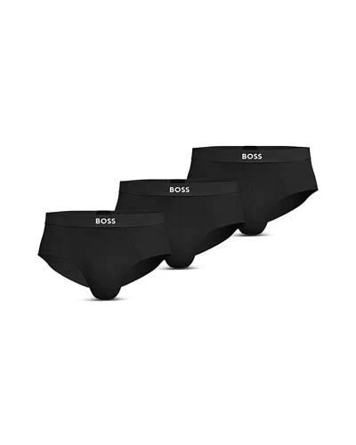 Hugo Boss One Hip Briefs, Pack Of 3 In Black