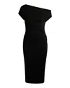 Hugo Boss One Shoulder Shift Dress In Black